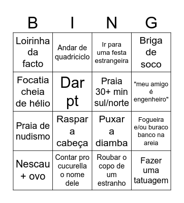 John People Bingo Card