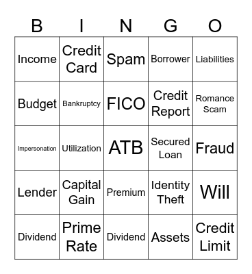 ATB BINGO Card
