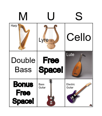 String Family Bingo Card