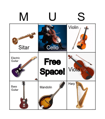 String Family Bingo Card