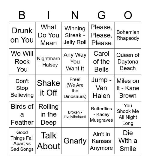 Lexie's Ranch Bingo Card
