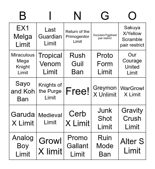 DigiBanlist Bingo Card