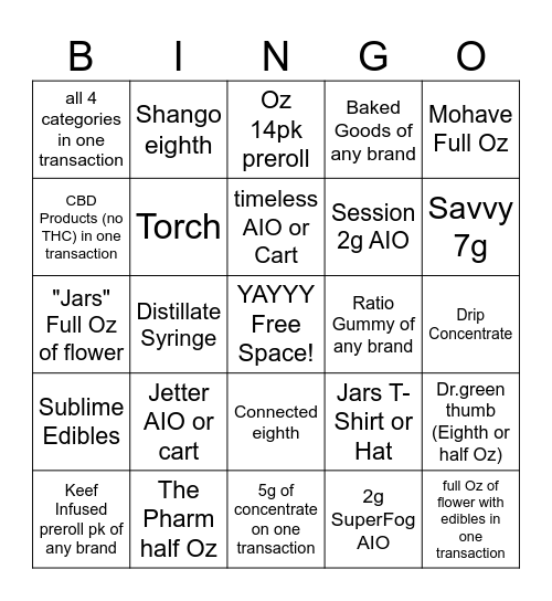 JARS Bingo Card