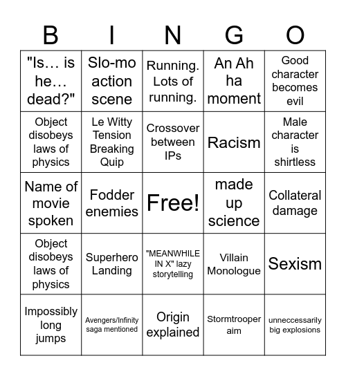 Wakanda Foreva Bingo Card