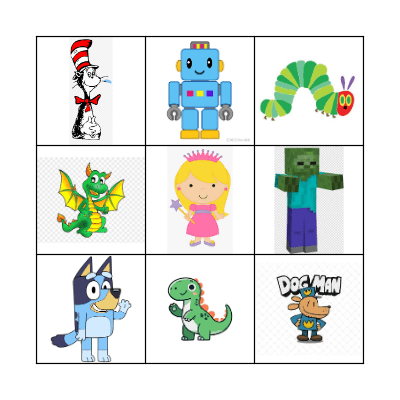 Story Characters Bingo Card