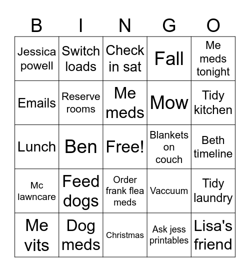 Turdsas Bingo Card