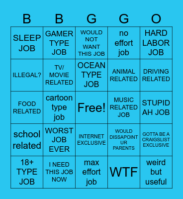 JOB BINGO Card