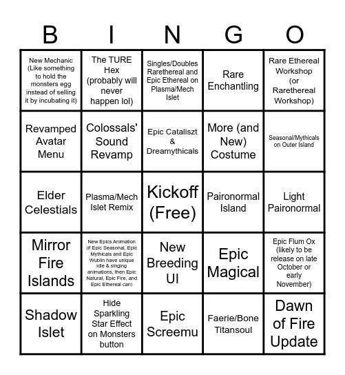 Anniversary Month 2025 Bingo Card