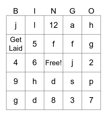 Senior Year Predictions Bingo Card