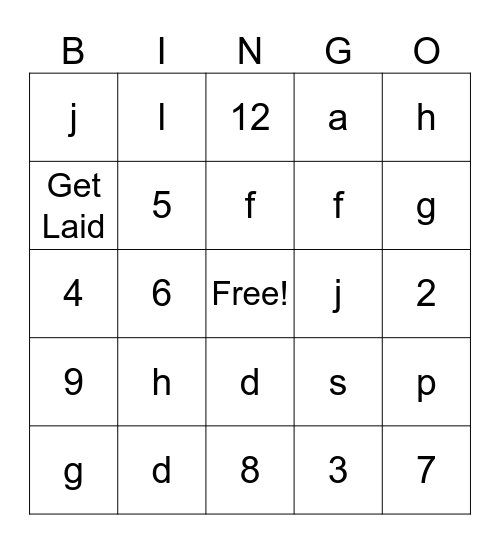 Senior Year Predictions Bingo Card