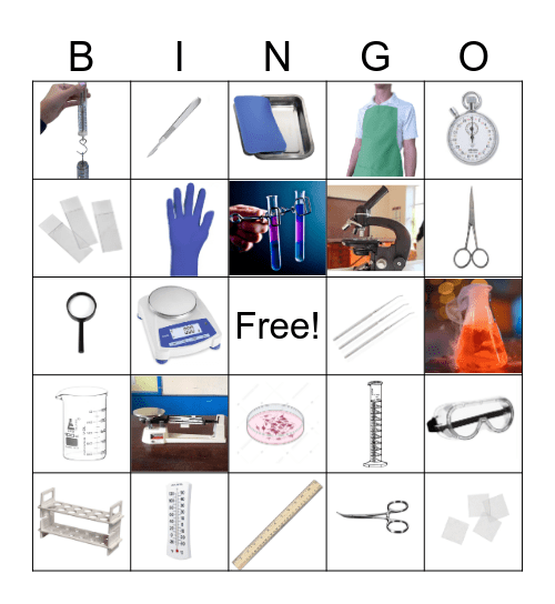 7th Grade Sciece Tools Bingo Card