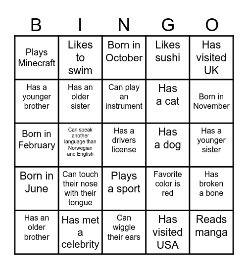Bingo Card