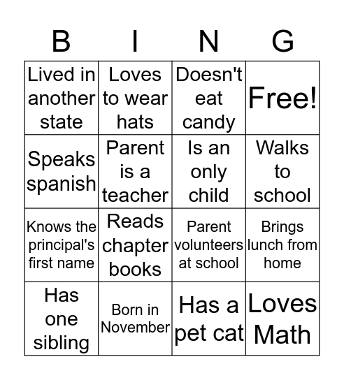 American Education Week Bingo Card
