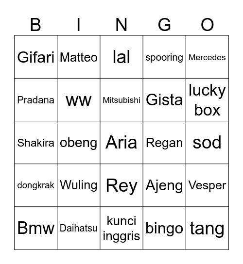 ATMODJO Bingo Card