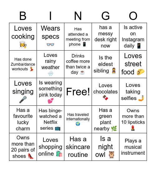 Office Bingo Card