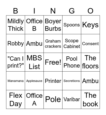 Greatest Speechies Ever Bingo Card