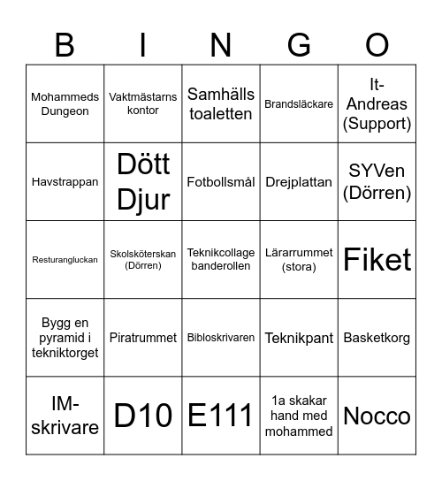 Bild Bingo Card