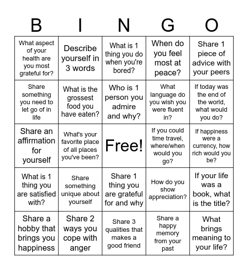 Icebreaker BINGO Card