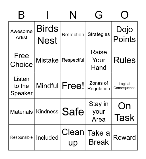 SOAR Bingo Card