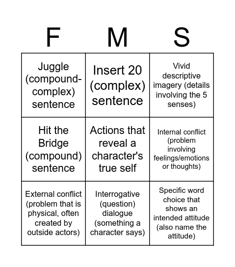 Find, Copy, Cite & While Reading Bingo Card