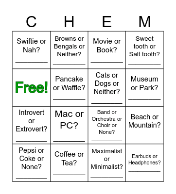 Meet your classmates!! Bingo Card