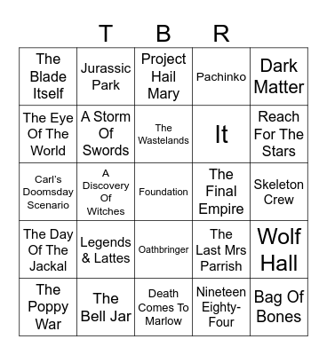 TBR Bingo Card