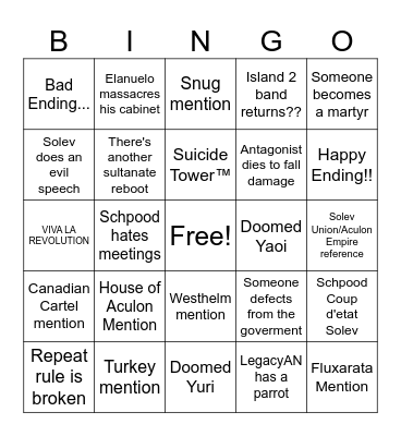 StateSMP S 2.7 Bingo Card