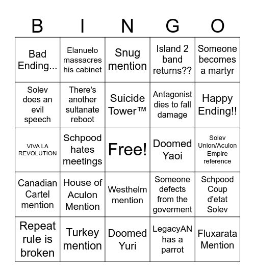 StateSMP S 2.7 Bingo Card
