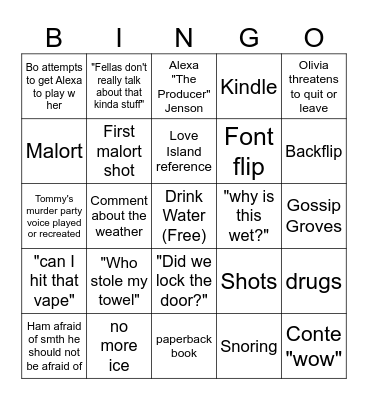 SUMMER CAMP 2025 Bingo Card