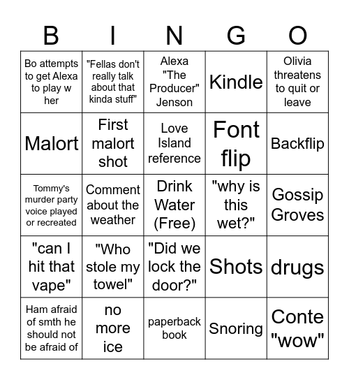 SUMMER CAMP 2025 Bingo Card