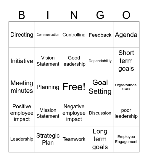 Unit 1 and 4 Review Bingo Card