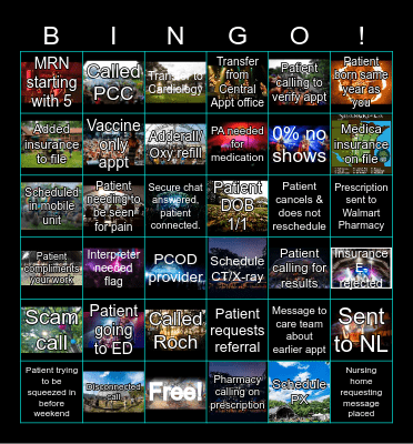 Bingo 8/22/2025 Bingo Card