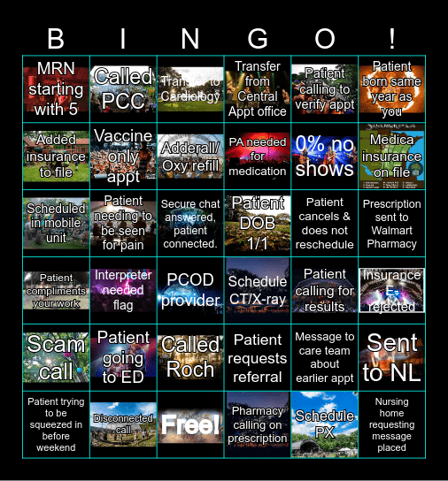 Bingo 8/22/2025 Bingo Card