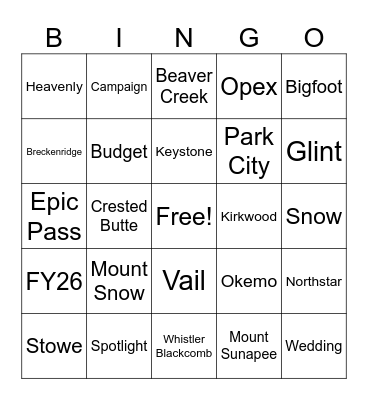 All-Team Call - August 2025 Bingo Card
