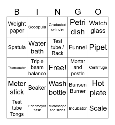 Bio Bingo! Bingo Card