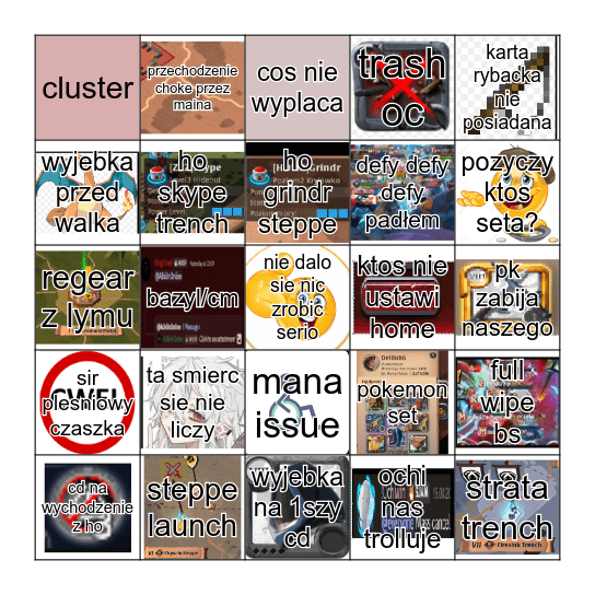 bs crafterów Bingo Card