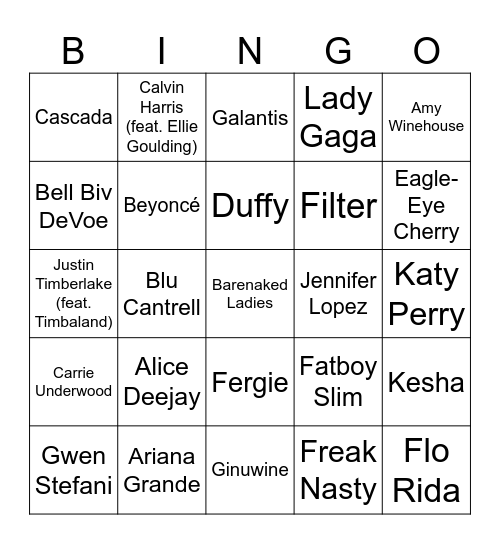 Game #1 - 8/21/25 Bingo Card