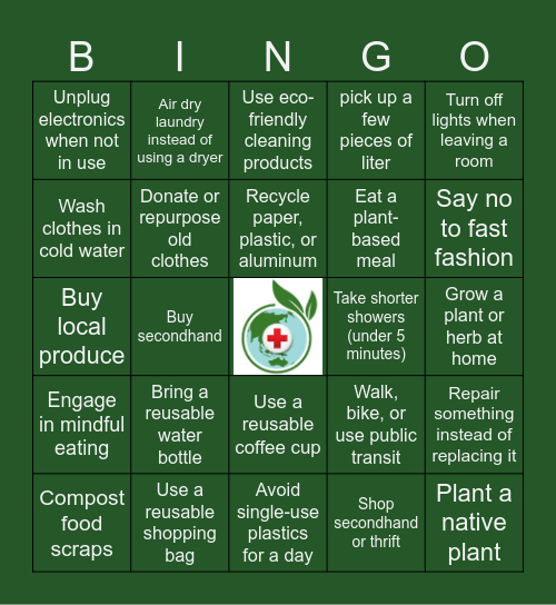 Sustainable Saturday Bingo Card