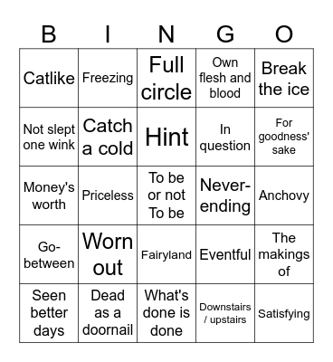 To B or Not to B...ingo Bingo Card