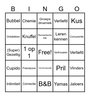 B&Bingo Card