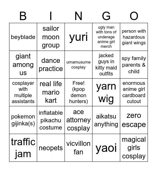 anyc Bingo Card