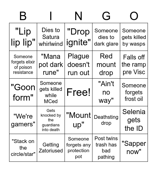 AQ40 Bingo Card