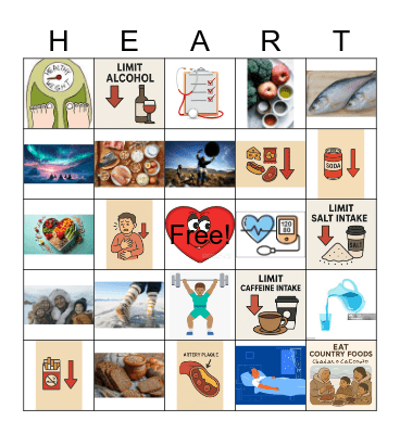 Heart Health-NU Bingo Card