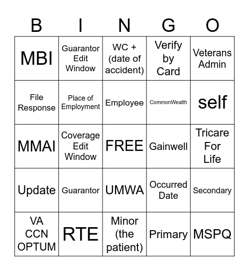 Skills Day Bingo Card