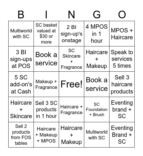 August Basket BINGO Card