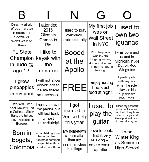 Bingo Card