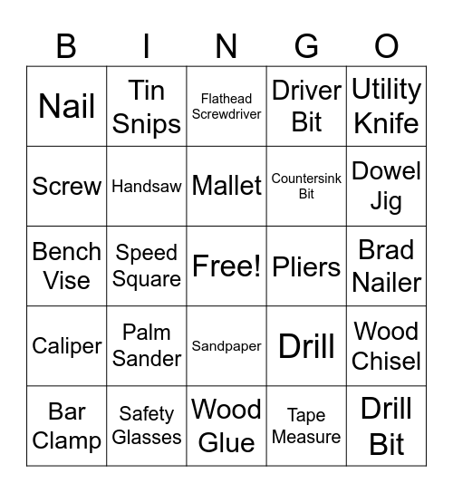 Tech Ed 7 Keywords Bingo Card