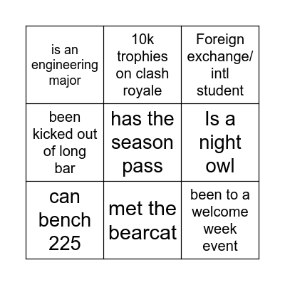 Bingo Card