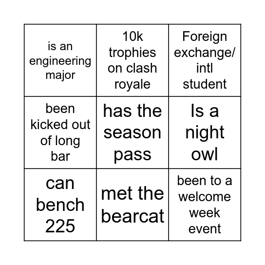 Bingo Card
