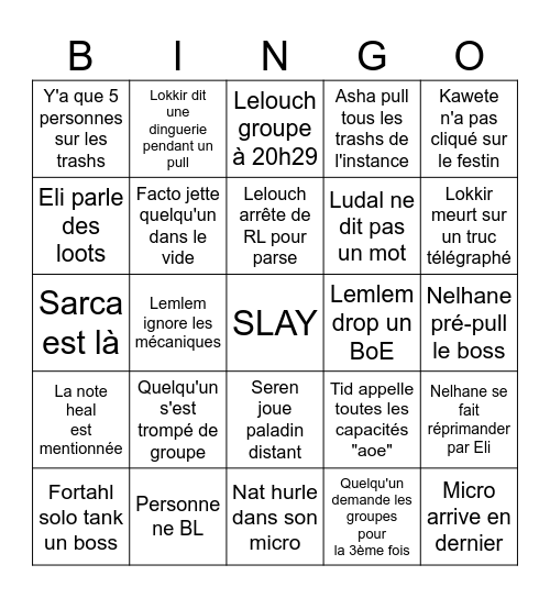 La Commu Bingo Card